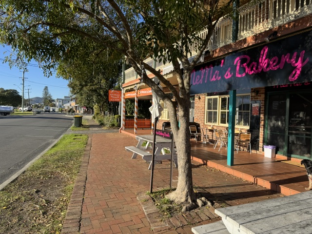 Tea Gardens main street with local shops